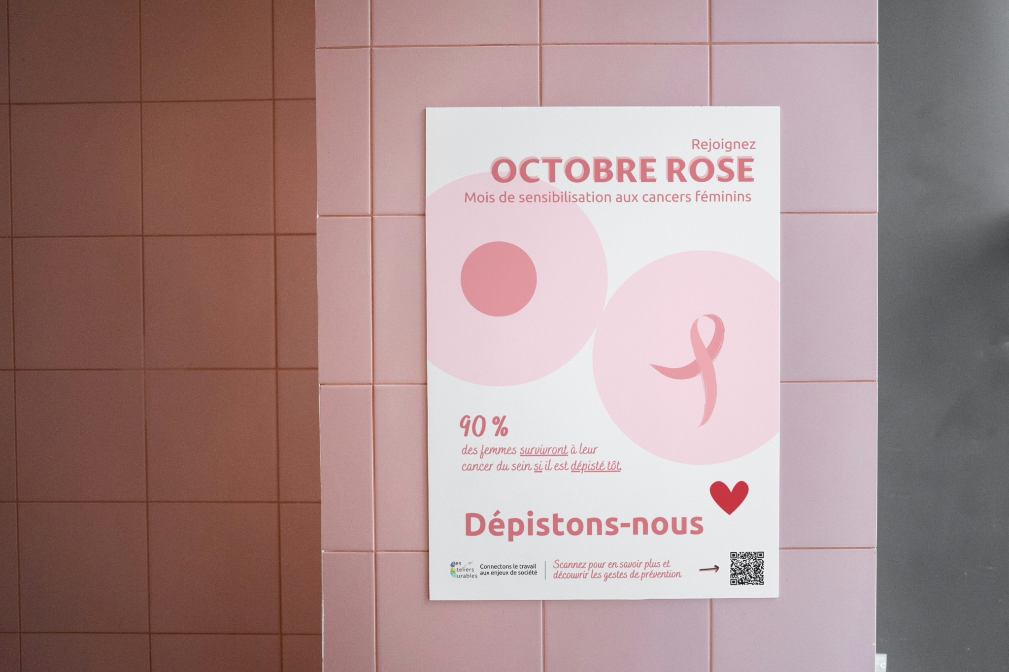 Affiche de sensibilisation Octobre Rose