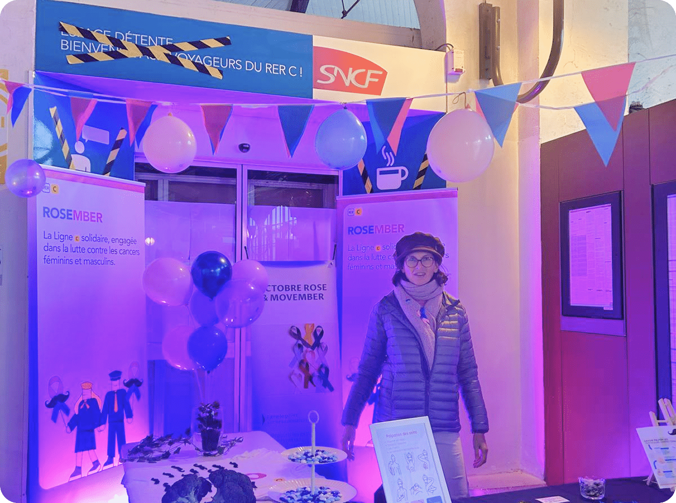 Stand SNCF décoré
